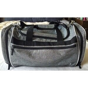 Champion Silver Glitter Duffel Bag – Medium Travel Gym Sports Shoulder Bag